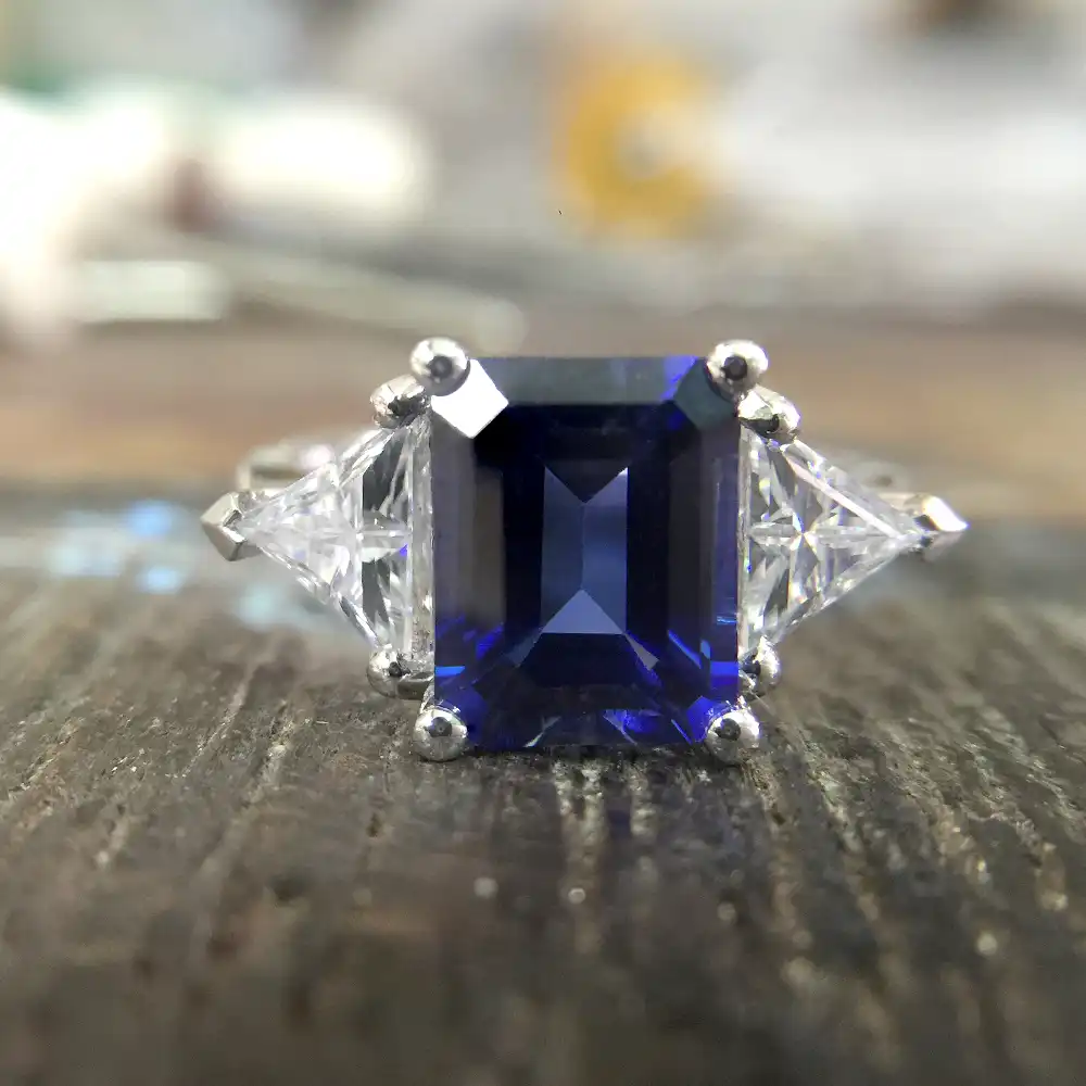 Emerald Cut James Allen Blue Sapphire Carat Emerald Cut Sapphire