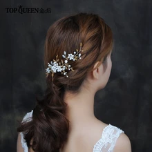 TOPQUEEN HP153 свадебные головные уборы с пресноводной жемчужиной невесты ювелирные изделия для волос для невесты головные уборы для свадьбы