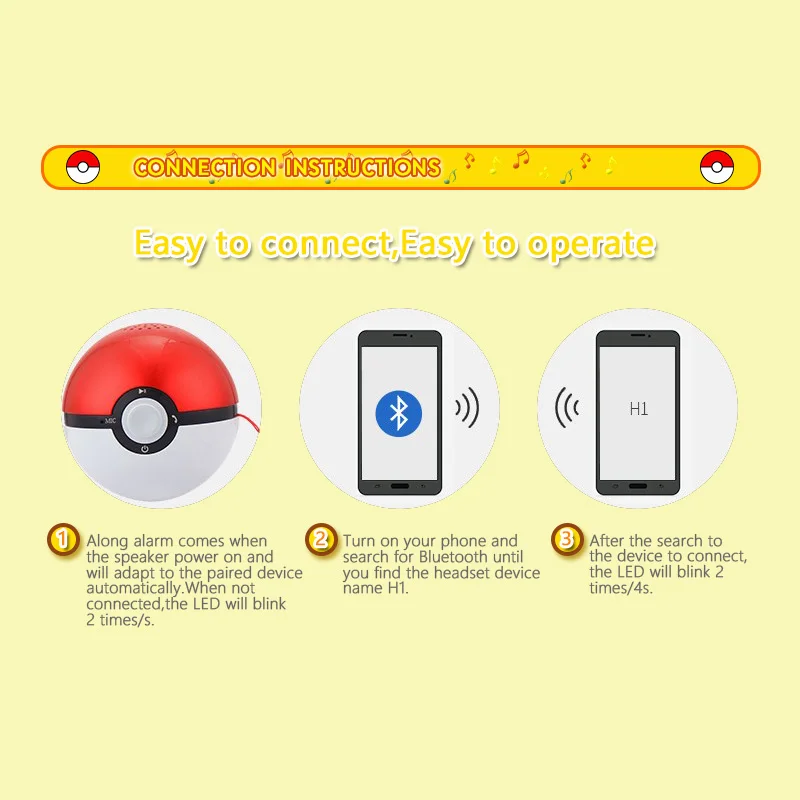 YOTEEN портативный Pokemon Go Pokeball динамик мини супер бас беспроводной громкий динамик Bluetooth V4.0 музыка Громкая связь аудио динамик s