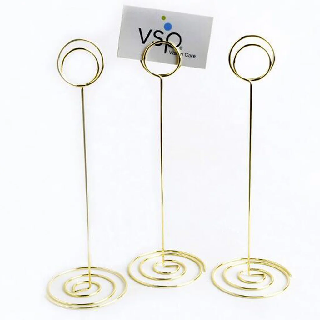 6 Pcs 22cm Tall Table Number Cards Photo Holder Paper Menu Clips Tall Place Card Holders Table Number Stand Figurines