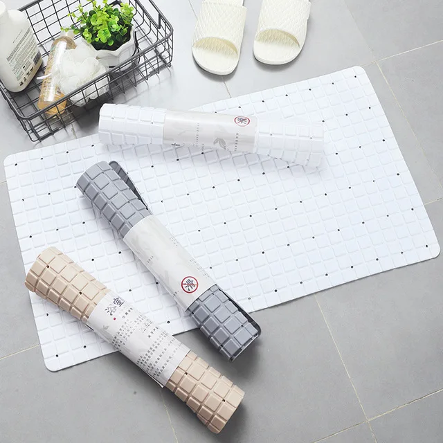 Новые серые ПВХ Нескользящие присоски коврики для домашнего туалета душевые коврики для ванной комнаты коврики для ванной безопасности 40*71 см