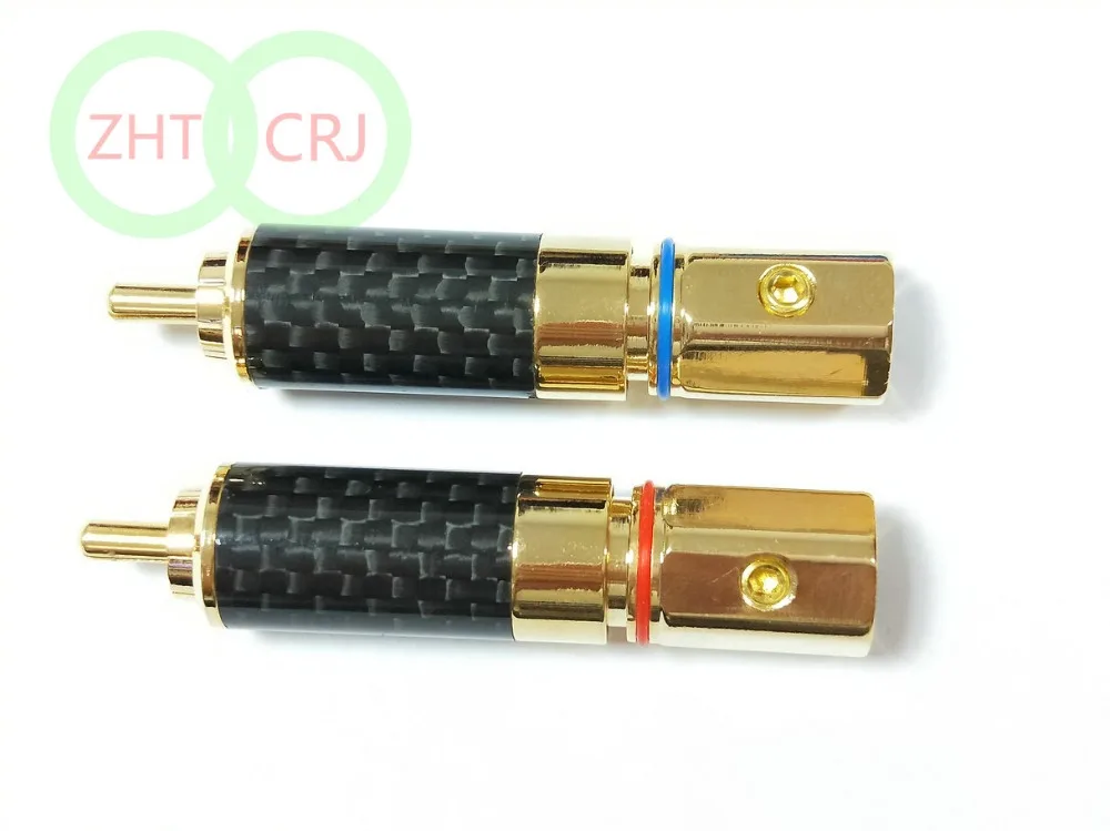 Enchufe RCA De 2 Piezas, Cobre Chapado En Oro, Conector De