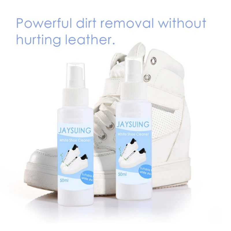 Спрей для чистки белой кожи без мытья, отбеливающий агент для чистки белой обуви, отбеливатель для чистки обуви, набор для ухода за белой обувью, отбеливатель 500 мл