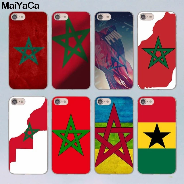 MaiYaCa MA Maroc флаг Марокко для iPhone 4S SE 5C 5S 5 6 6S 7 8 Plus X XR XS MAX чехлы телефонов прозрачные