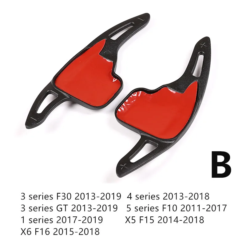 Автомобильный Стайлинг рулевое колесо сдвиг Paddle Shifter расширение отделка для BMW 1 3 4 5 серии F30 F32 F34 F10 X5 X6 F15 F16 Авто Наклейка - Название цвета: B Black