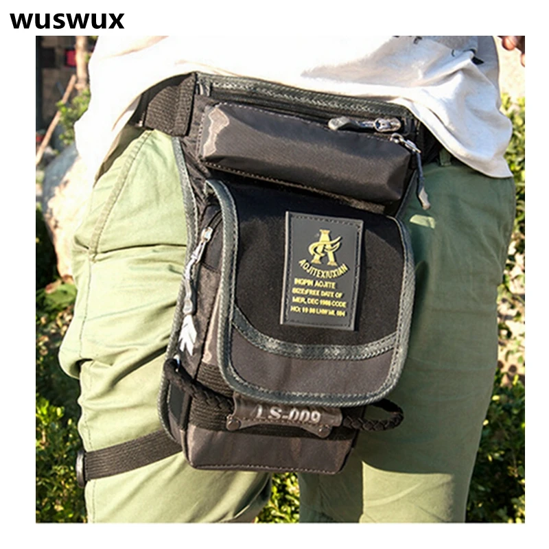 

WUSWUX 2016 new fashion multifunction waterproof nylon waist bag casual men bag travel bag motorcycle leg package waist pack men