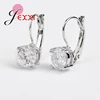 Venta caliente pendientes de Clip de Plata de Ley 925 de joyería de moda brillante Micro cristal transparente para mujeres fiesta precio de fábrica ► Foto 2/4