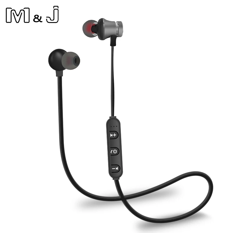 M & J металлические спортивные беспроводные наушники Bluetooth с защитой от пота