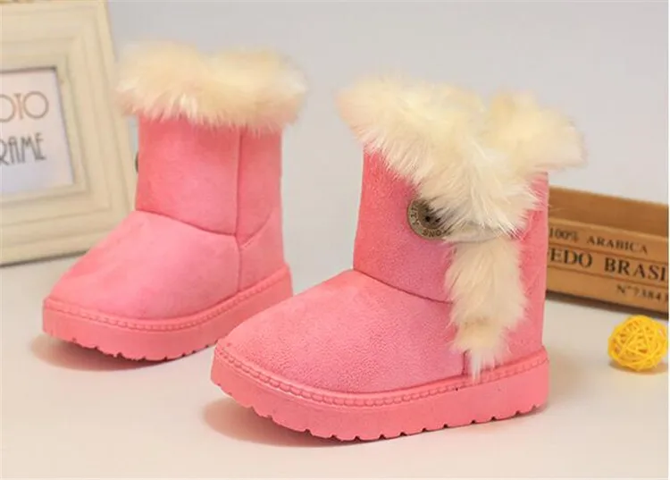 MHYONS/2019 новые зимние Детские ботинки Теплая обувь с хлопковой подкладкой замши пряжки мальчиков ботинки для девочек Зимние сапоги для