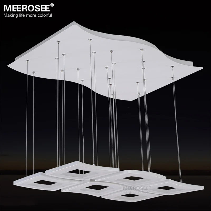 Новый современный LED подвесной светильник белый акрил висит свет площадь