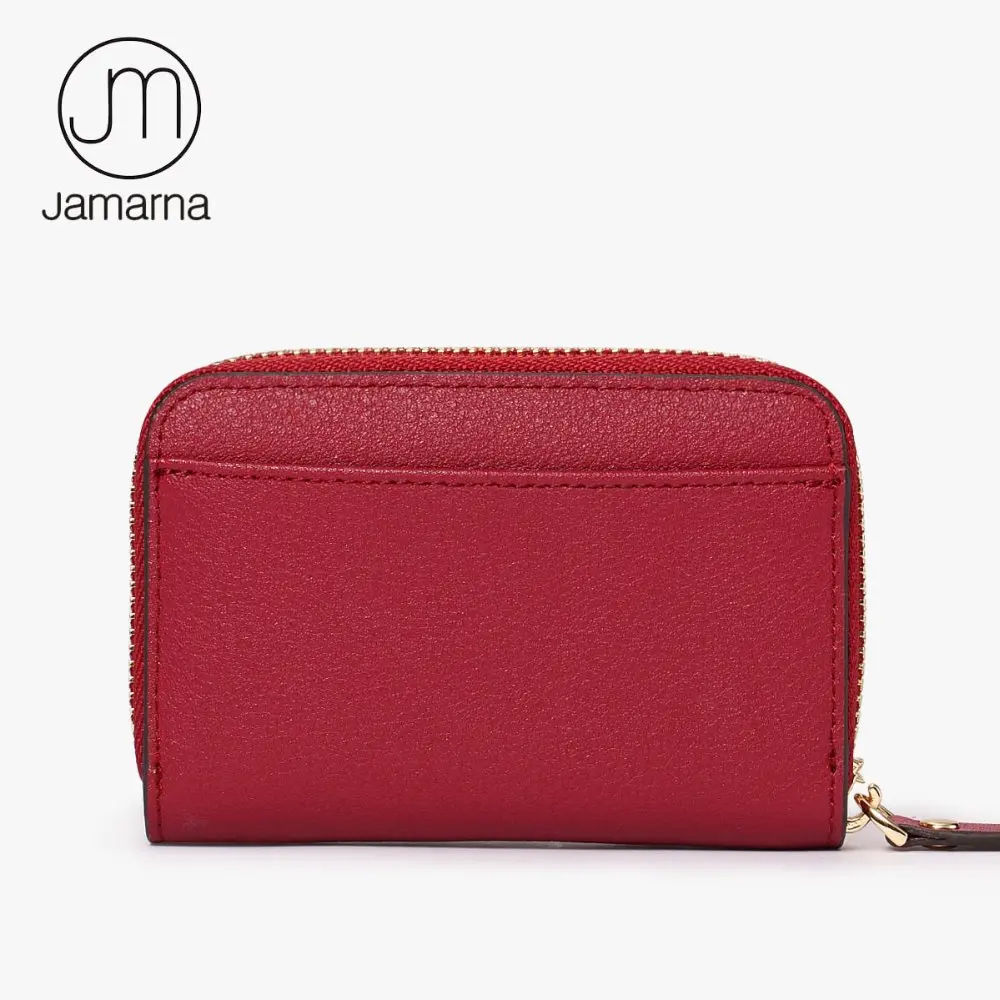 Jamarna Настоящая кожа Бизнес ID держатель кредитной карты Для женщин Мини Портмоне