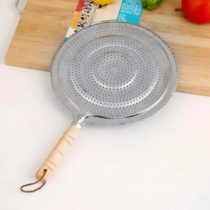 

Round Heat Resistant Diameter 21cm wooden Handle pot pad Cup Coasters Non-slip Pot Holder Table Placemat Kitchen Accessories