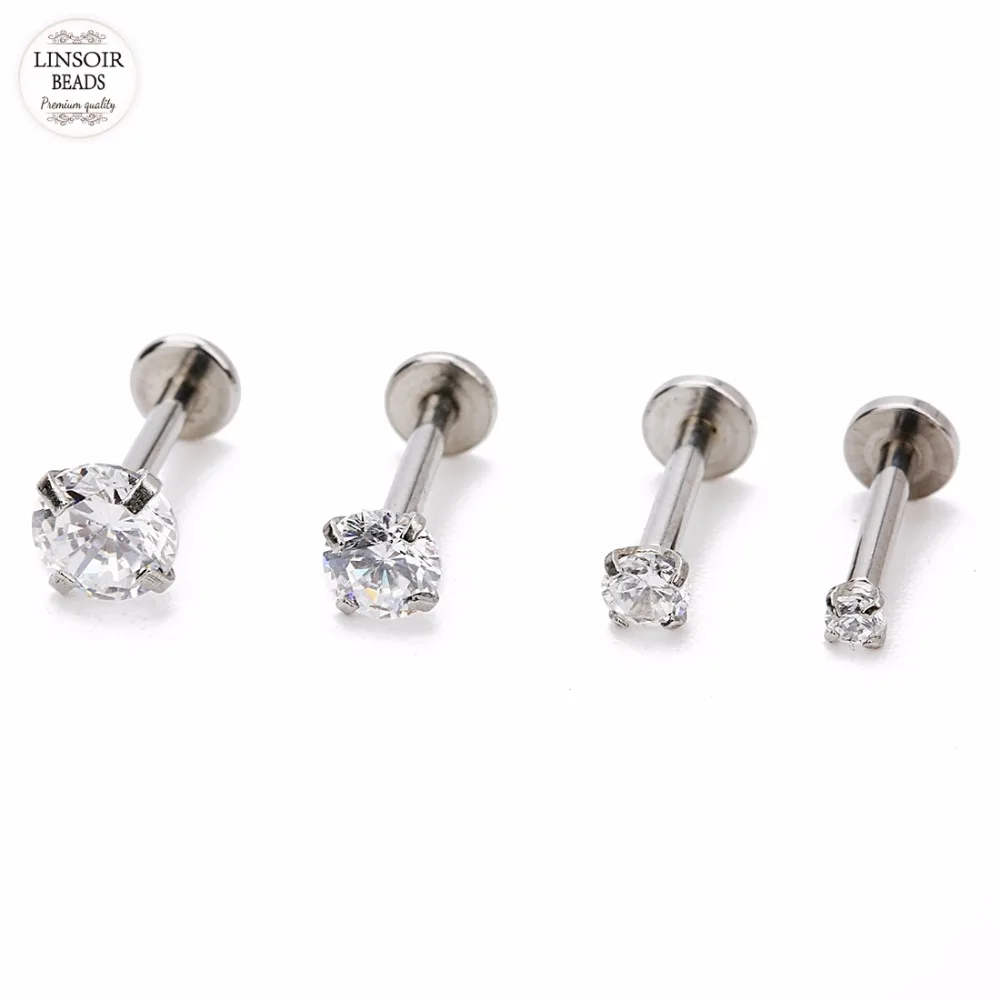 

Linsoir New hot Fashion Popular 2/3/4/5mm Crystal Zircon Stud Earrings Elegant Earrings Jewelry for Women Jewelry Earring
