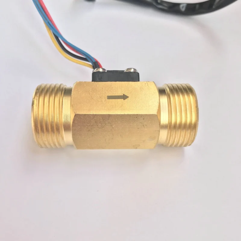 Nickeled USC HS43TBT brass hall effect water flow sensor with