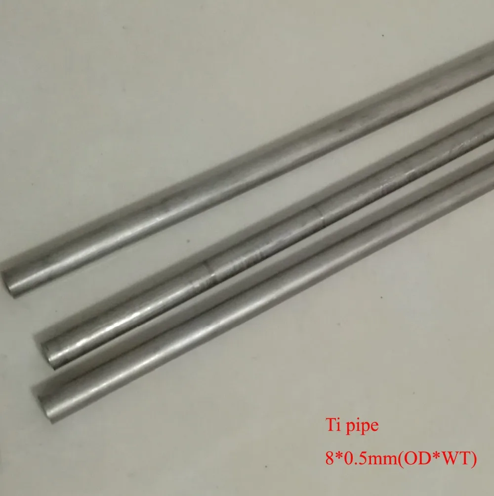 

8MMX0.5MM(OD*WT), Titanium Pipe Industry DIY GR2 Small Ti Tube, about 320 mm/pc 3pcs/lot