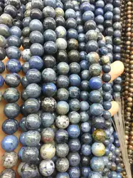 6 \ 8 \ 10 \ 12 мм Натуральная dumortiterite драгоценных камней полный прядь 16 "круглый шар синий сапфир церемониям оптовая продажа Дюмортьерит