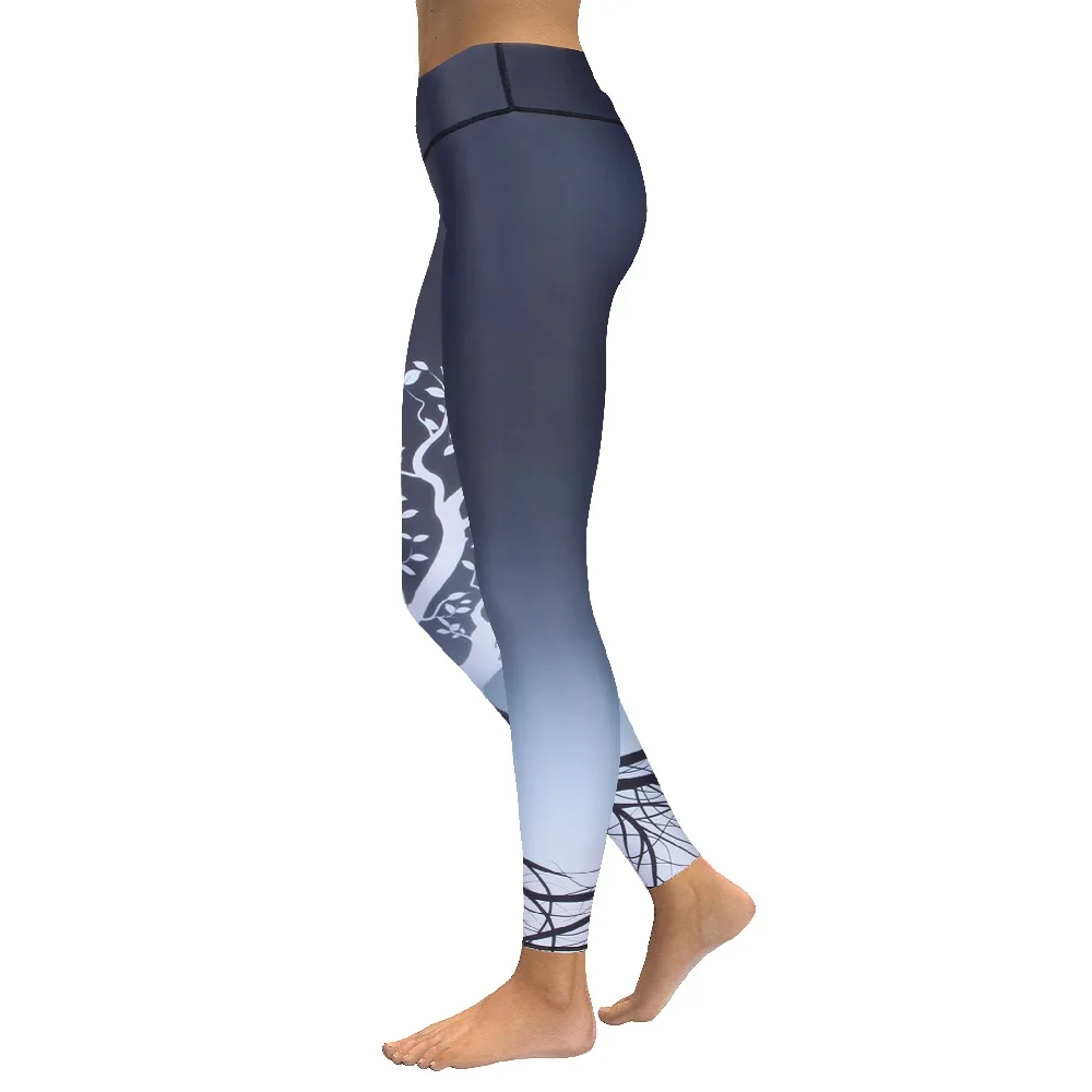 Black to grey tree of life high waist legging (2)