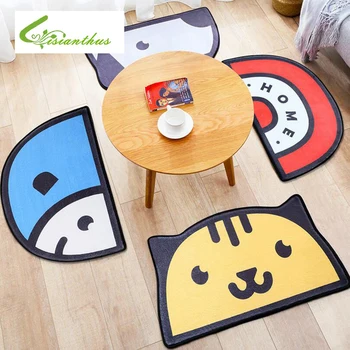 

50*80cm Oval Shape Floor Mat Cartoon Print Anti-slip Floor Bathroom Tatami Carpet Rugs Toilet Tapete Rug Porch Entrance Doormat