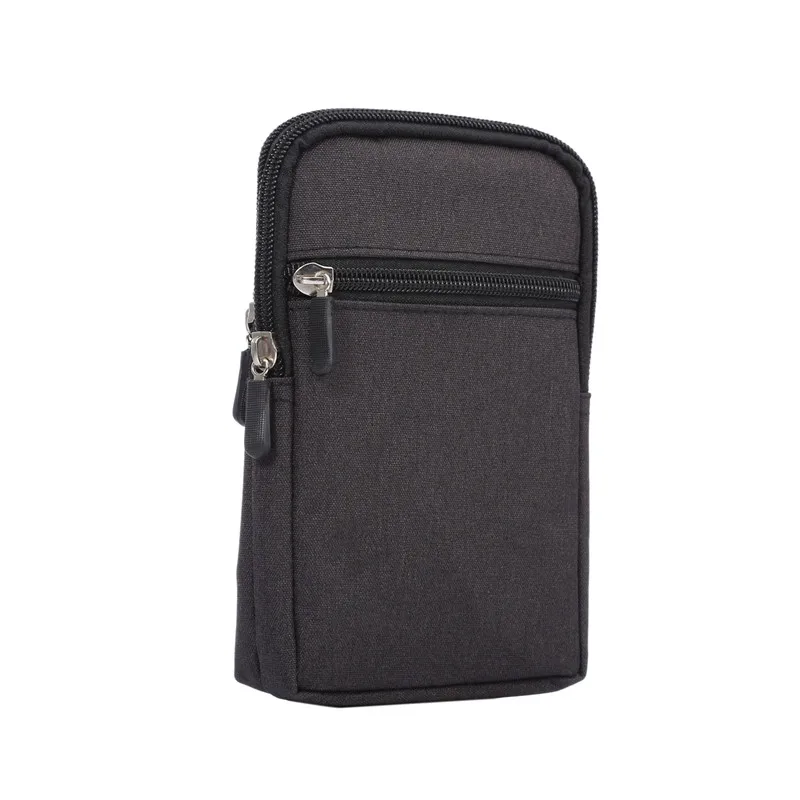YIANG брендовая поясная сумка модная ковбойская тканевая сумка для телефона чехол 6,3 дюймов поясная сумка 4 цвета универсальная для iphone 7 - Цвет: Black