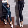 Promoción Leggings de LICRA de talla grande para mujer, leggings de LICRA de neón brillantes de colores blanco y negro, elásticos de cintura alta, brillantes znqL08VZ