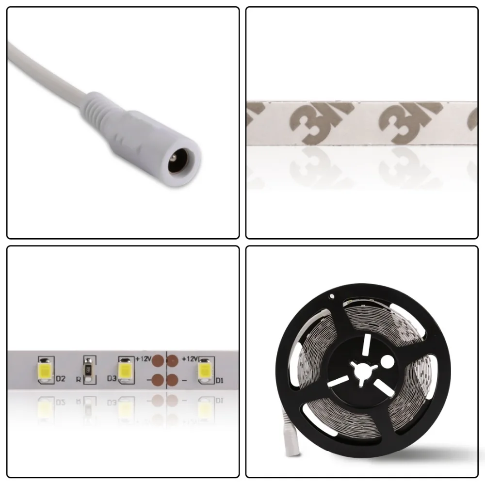 Светодиодный MO 2835 ленты 5 м DC12V SMD светодиодный полосы света 300 светодиодный/5 нет