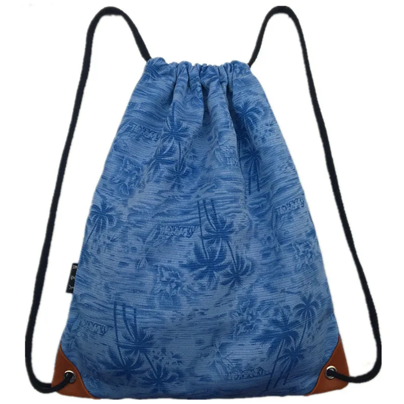 

Men Women Backpack 2017 New Coconut Printing Drawstring Bag Pouch for Teenager Girls Boys Fashion Travel Drawstring Backpacks