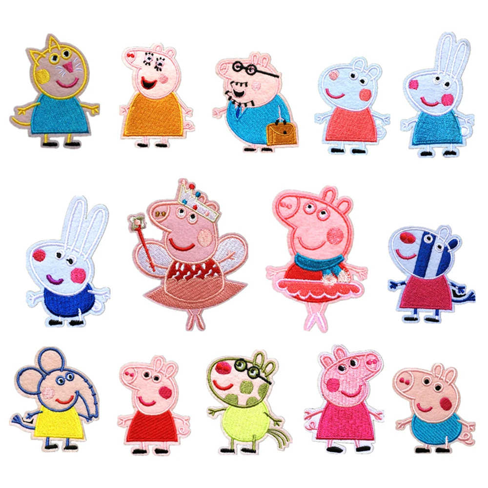 Fine Cartoon Embroidery Cloth Patch Pig Patch Cloth Pig Mother Pig Daddy Embroidery Patch Child Patch D-012