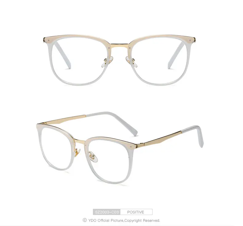 YDO New Optical Glasses Frame Women Round Glasses Frames Female Prescription Vintage Acetate Ultralight Clear Reading Glasses