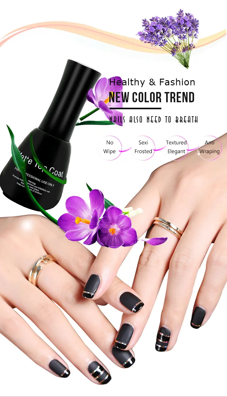 15 мл верхней и нижней Gelpolish Matte Top Coat минеральной основе Топ Лак для ногтей укрепления ногтей Multi-Применение Топ и базовый слой лака для ногтей x3