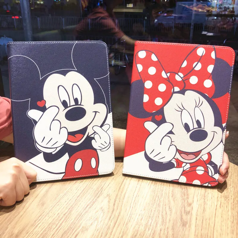 

Cover For Apple iPad Mini 4/3/2/1 7.9'' Case Cartoon Mickey Minnie Mouse Leather Stand Cute Smart Protective Skin
