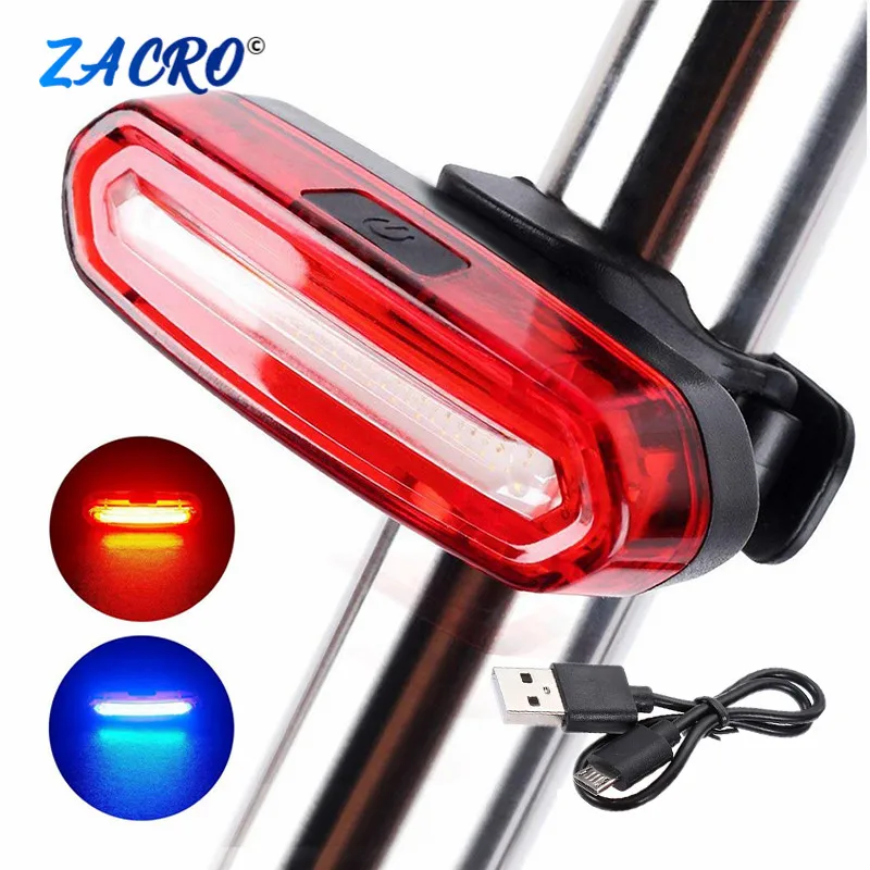 

Bicycle Rear Light Cob Bicycle Led Light Rechargeable USB Safety Taillight Cycling Waterproof Mtb Tail Light Back Lamp #4