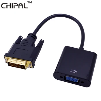 

CHIPAL 50pcs Full HD 1080P DVI-D to VGA Adapter 25Pin Male to 15Pin Female Cable Converter for PS3 PC Computer to Monitor HDTV