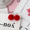 F20 2022 New Temperament Short Paragraph Earrings For Women Personalized Wild Simple Hair Ball Female Models Earrings ► Photo 3/6