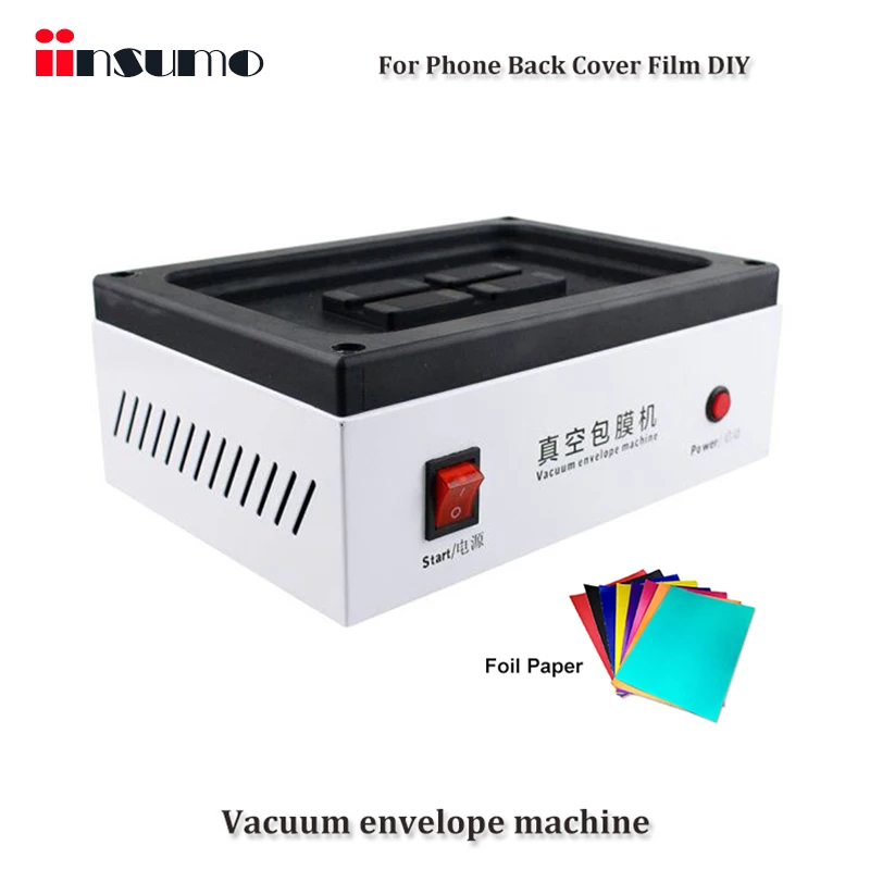 

Vacuum Envelope Applying Machine for Phone Back Cover DIY Suitable for iPhone Samsung Huawei Compatible with The Foil Paper Film