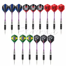3 шт./1 Набор черный никелированный наконечник для Дротика, сталь, алюминиевые валы, 2D лазерные полеты, полеты с накаткой