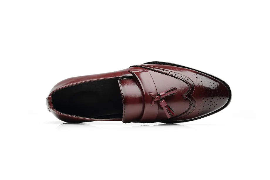 Merkmak/обувь с перфорацией типа «броги»; Мужская обувь высокого качества с кисточками в британском стиле; кожаная обувь с перфорацией на шнуровке; Мужская обувь в деловом стиле размера плюс 48