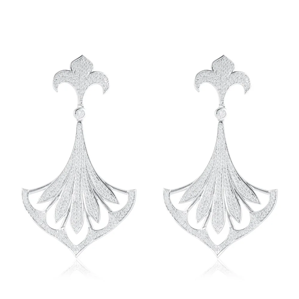 

GrayBirds New Fashion Fanned Drop Earrings For Wedding Women AAA Cubic Zirconia High Quality Luxury Jewelry MLE094