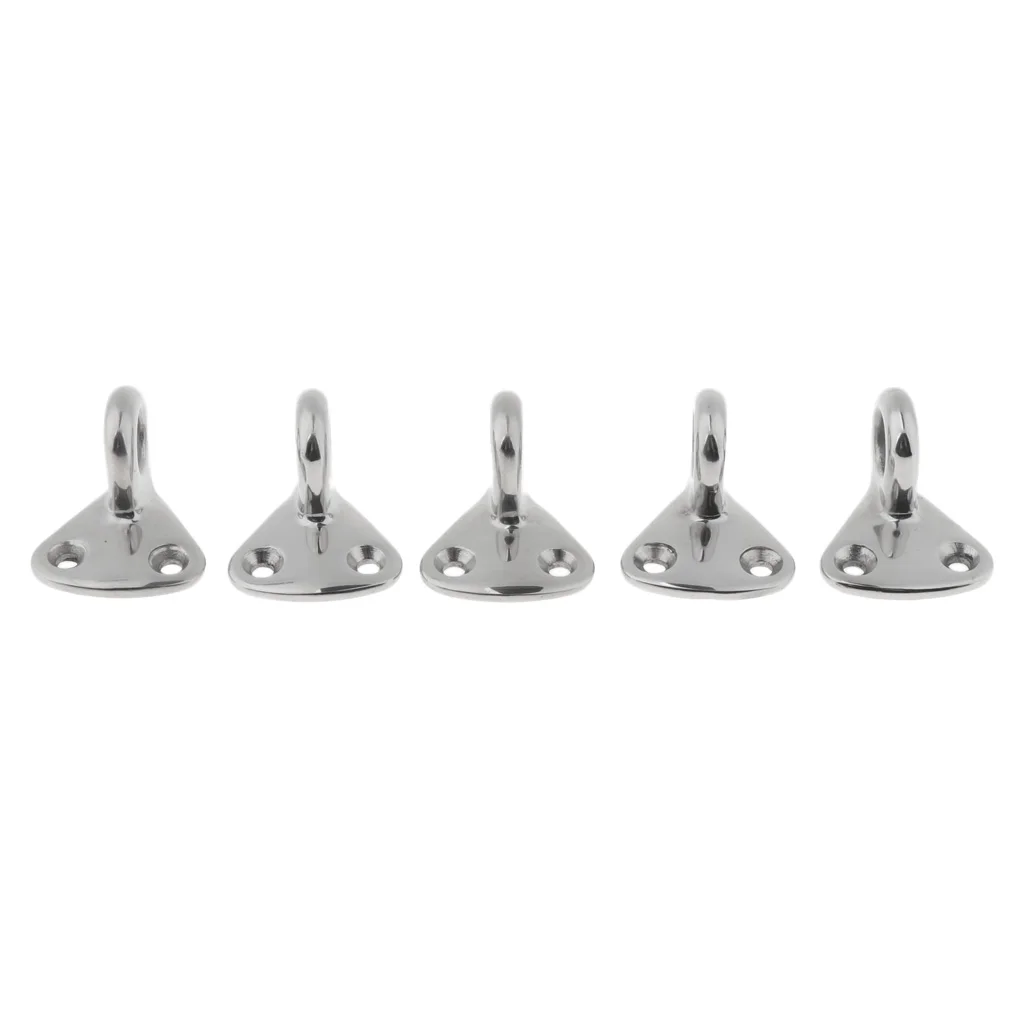 Robe/Coat/Hat Wall Mounted J Hook Boat Hanger Ring 316 Stainless Steel pack of 5