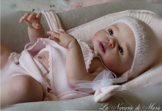 Newborn Baby Girl Doll Unpainted Blank Reborn Kits Full Body Soft Vinyl Silicone