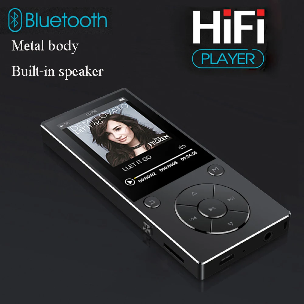 Металлический Bluetooth 4 0 16 Гб Встроенный динамик с 2 дюймовым цветным экраном MP3
