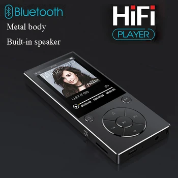 

Metal Bluetooth 4.0 16GB Built-in Speaker with 2.4-inch Color Screen MP3 Player Support up to 128GB SD Card MP3 Music Player