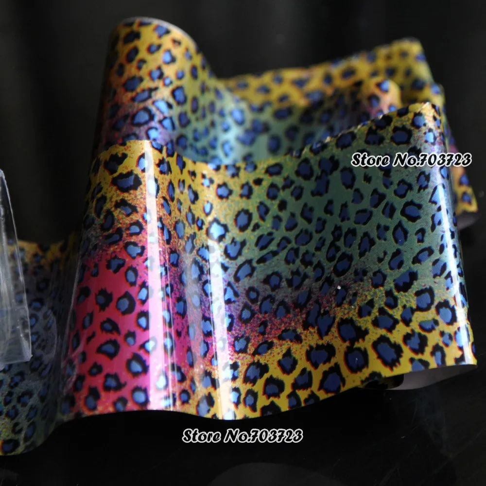 

The latest design nail stickers nail foil foil transfer film technology Multi-color leopard GL119