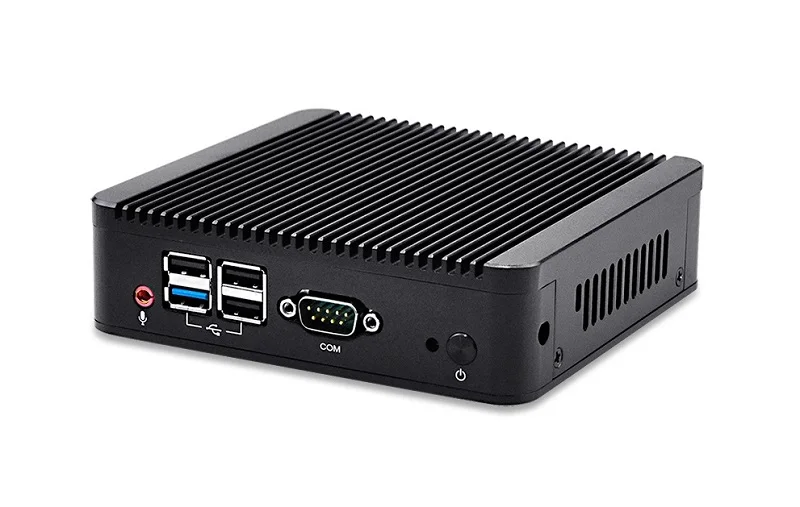 QOTOM Mini PC Q190S с BayTrail j1900 процессор, Fanless Dual LAN Mini PC 4 ядра 2,42 ГГц