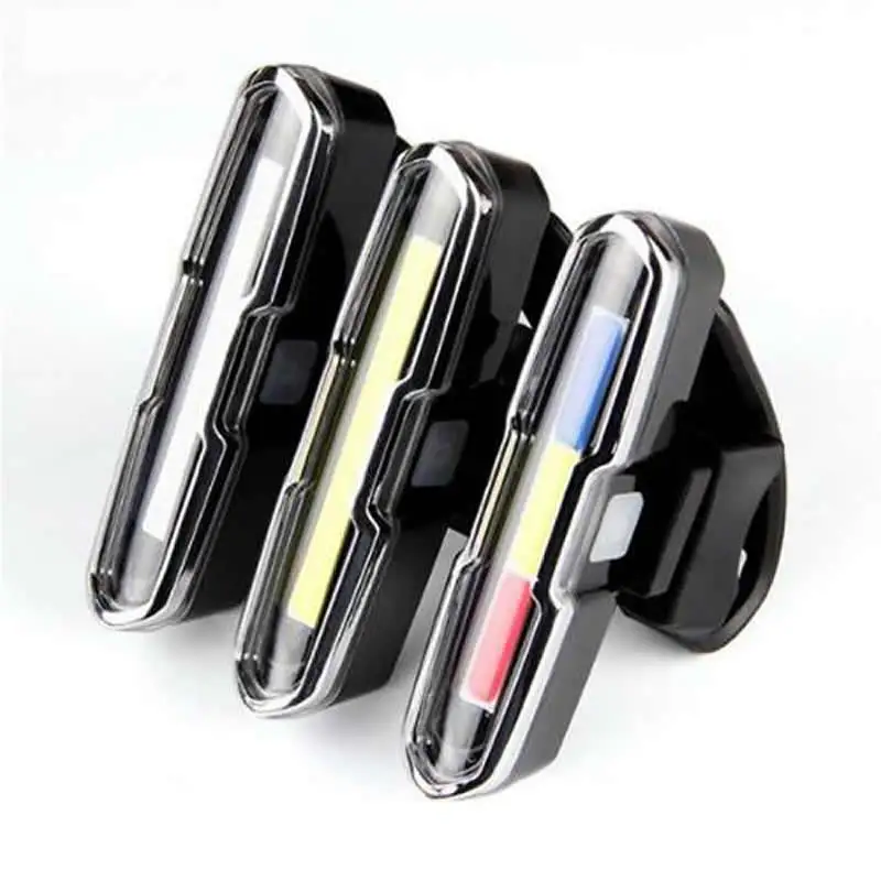 Cheap USB Rechargeable Front Rear Bicycle Light Lithium Battery LED Bike Taillight Cycling Helmet Light Lamp Mount Bicycle Accessories 2