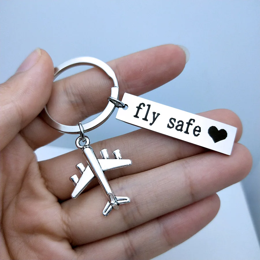 Брелок для ключей Летающая команда, безопасный самолет, брелок для пар, женщин, мужчин, бойфренда, мужчины, пилота, стюардесса, подарок, брелок для ключей - Цвет: Style 3