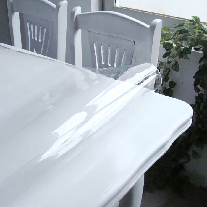 SM 1 5mm 60cm 60cm Customization made Transparent plastic PVC tablecloths soft glass pvc table covers