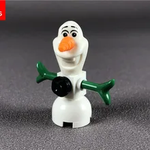 Одиночная DIY мультяшная фигурка Олаф снеговик образовательный строительный блок кирпичи детские игрушки для детей куклы рождественские подарки