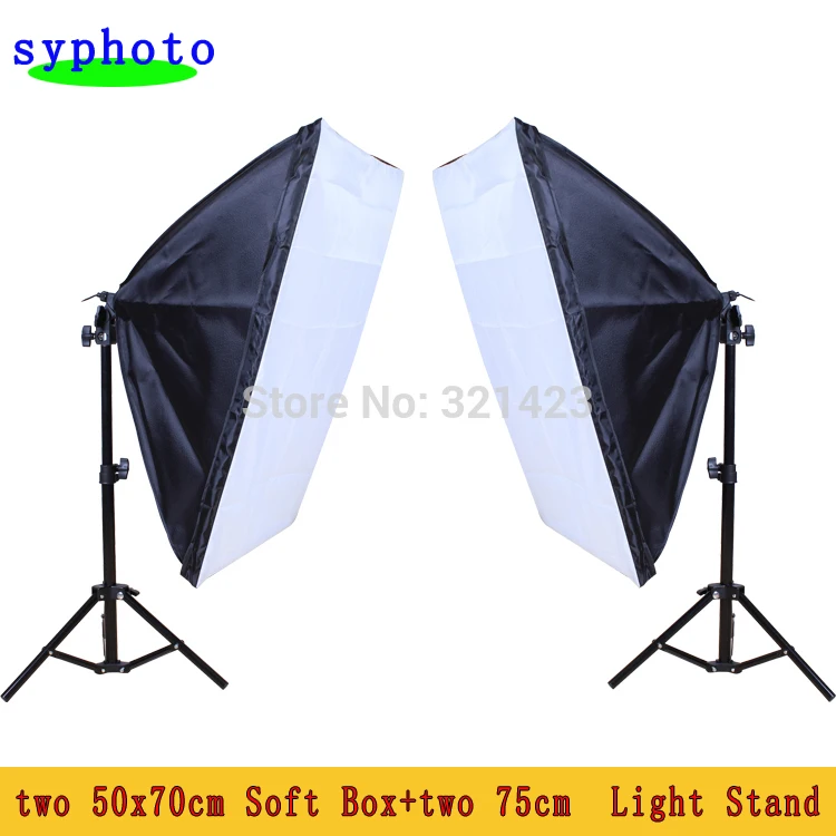 

New Photography Studio Light Lighting Kit Photo Softbox Light Stand 50x70cm softbox
