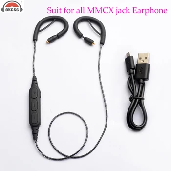 

OKCSC Upgrade MMCX jack Audio HIFI Cable Bluetooth with Mic suit for SHURE SE215/315/535/846/UE900