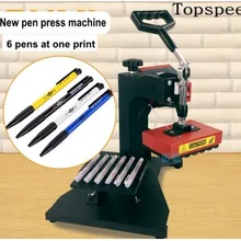Новая ручка пресс машина ручка теплопередача печать 6 ручек на одной печати DIY машина